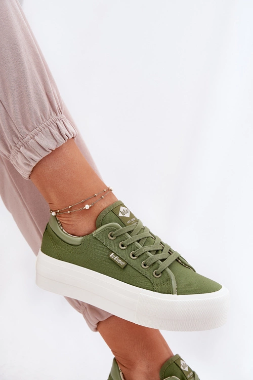 Trampki Damskie Na Platformie Lee Cooper LCW-25-31-3449L Zielone