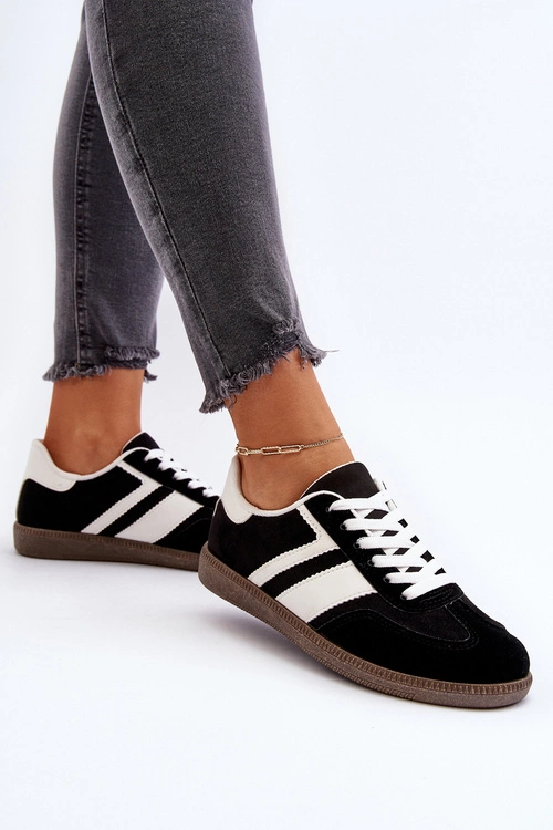 Damskie Niskie Sneakersy Buty Sportowe Czarne Eudiopis