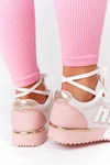 Damskie Sportowe Buty Sneakersy Biało-Różowe Maddie