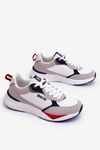 Męskie Buty Sportowe Memory Foam Big Star LL174235 Biało-Szare