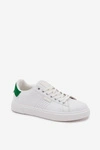 Trampki Sneakersy Męskie Z Eko Skóry Big Star OO174116 Biało-Zielone
