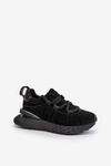 Zamszowe Sneakersy Damskie Na Platformie Z Grubym Sznurowaniem Artiker 54C1464 Czarne