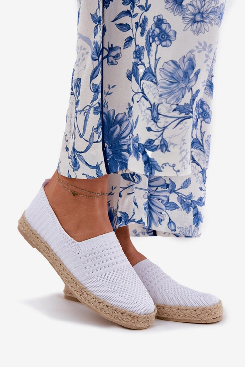 Damskie Espadryle Z Plecionką Vinceza 13624 Białe