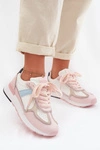 Sneakersy Damskie Z Eko Skóry Różowe Kelira