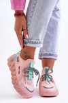 Wsuwane Modne Sneakersy Jasnoróżowe Evolution