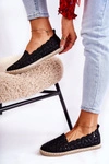 Damskie Wsuwane Baleriny W Kwiaty Czarne Vennice