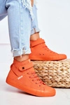 Damskie Wysokie Trampki Big Star FF274583 Pomarańczowe 
