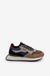 Sneakersy Męskie Big Star NN174320 Memory Foam System Beżowo-Niebieskie