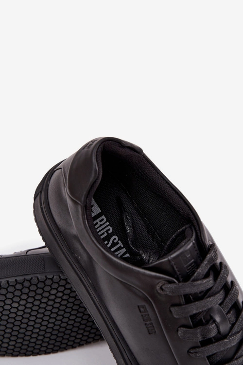 Skórzane Trampki Sneakersy Męskie Big Star SS174121 Czarne