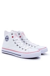 Big Star Wysokie Męskie Białe Trampki T174106