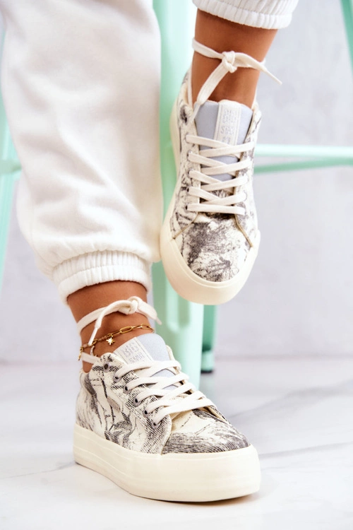 Sneakersy Buty Sportowe Big Star JJ274541 Jasnobeżowe