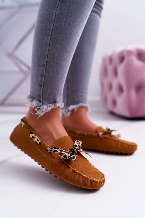 Mokasyny Damskie Lu Boo Wygodne Camel Plummy