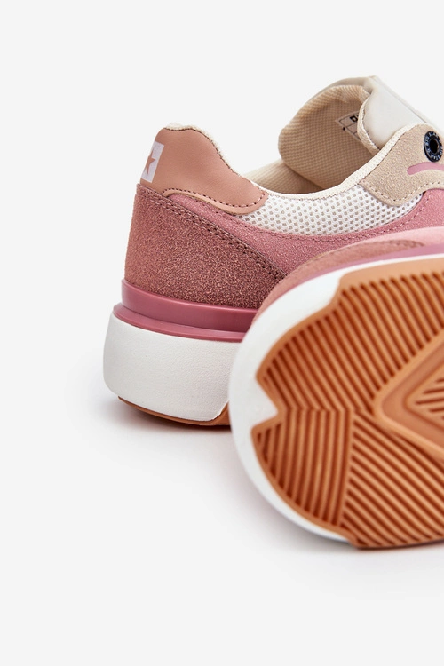 Damskie Buty Sportowe Sneakersy Big Star LL274438 Różowo-Białe