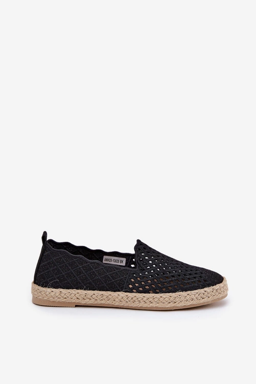 Espadryle Damskie Z Plecionką Vinceza 13625 Czarne