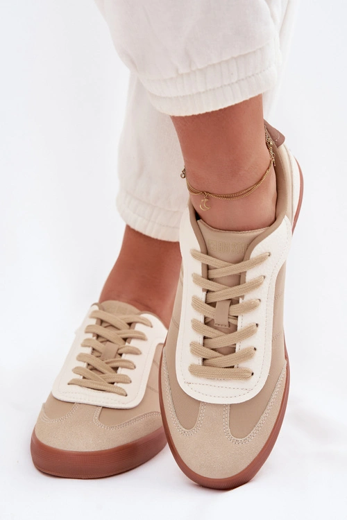 Sneakersy Damskie Big Star TT274420 Ciemnobeżowe