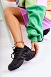Damskie Sneakersy Sportowe Buty Czarne Azella