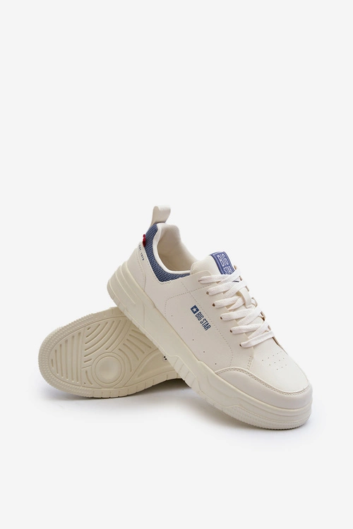 Sneakersy Męskie Memory Foam System Big Star NN174150 Jasnobeżowe