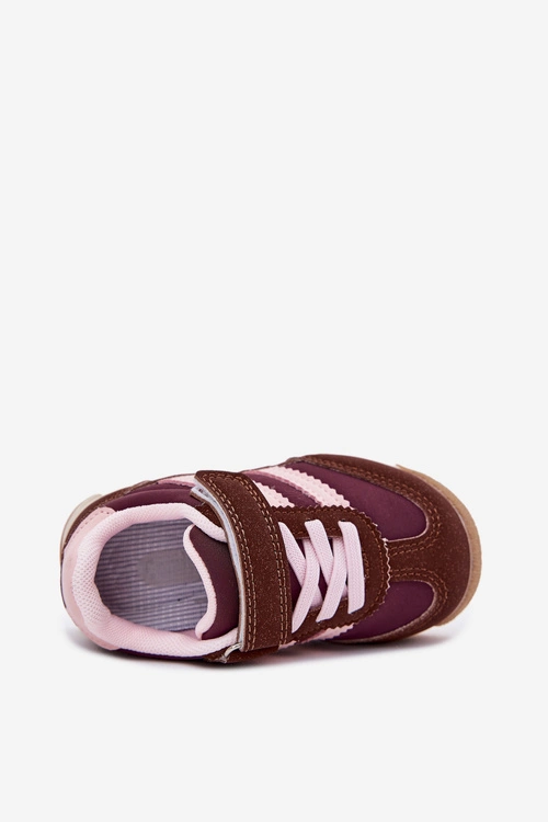 Dziecięce Sneakersy Buty Sportowe Na Rzep Brązowe Viona