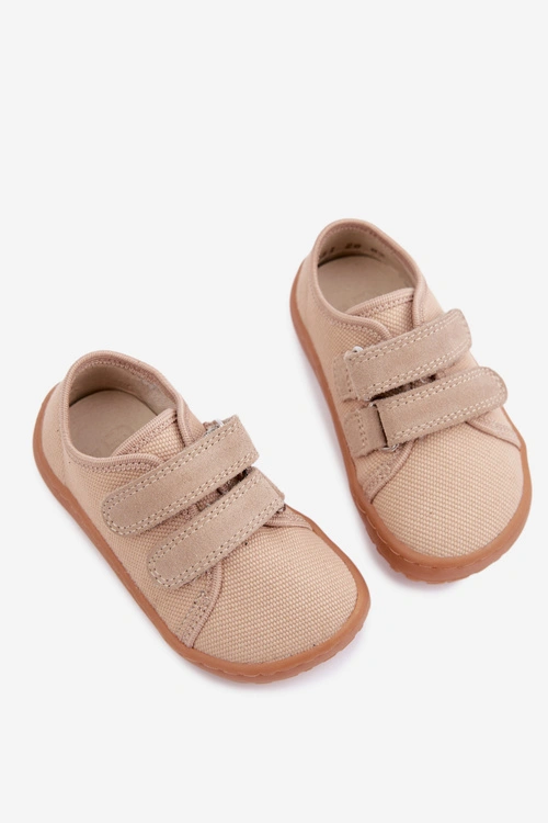 Kapcie Dziecięce Barefoot Froddo Canvas G1700440-22 Beżowe
