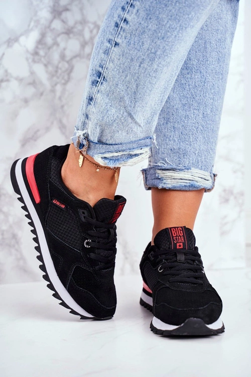 Damskie Sportowe Obuwie Sneakersy Big Star Czarne GG274524
