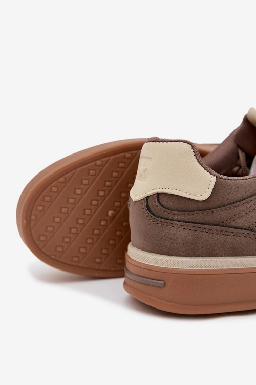 Sneakersy Męskie Niskie Big Star SS174020 HI-POLY SYSTEM Ciemnobeżowe