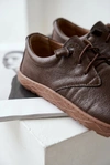 Skórzane Półbuty Barefoot Damskie Zazoo 10189 Czekoladowe