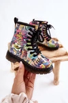 Dziecięce Botki Ocieplane Print Wielokolorowe Dexi