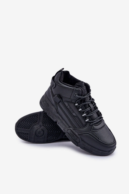 Sneakersy Męskie Ocieplane Big Star OO174587 HI-POLLY SYSTEM Czarne