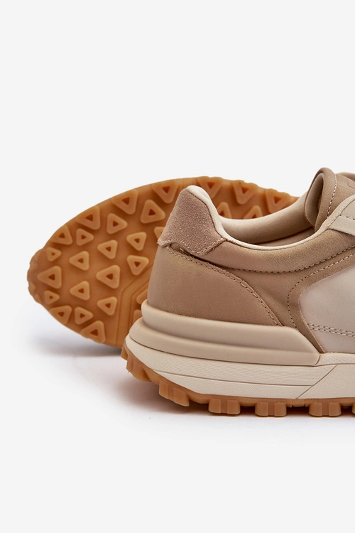 Męskie Sneakersy Big Star NN174067 Memory Foam System Beżowe