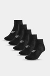 Skarpety Chłopięce 4F Za Kostkę 5-PACK 4FJWAW23USOCM235-20S Czarne