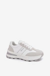 Sneakersy Buty Sportowe Damskie Big Star TT274879 HI-POLY SYSTEM Biało-Szare
