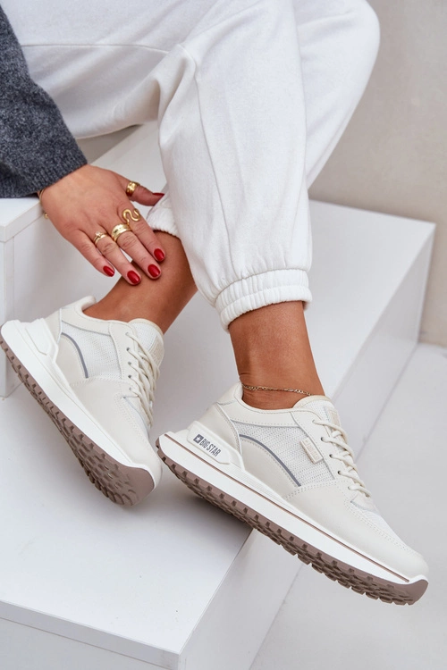 Sneakersy Damskie Big Star NN274A088 Jasnobeżowe